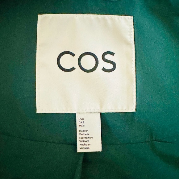 COS green long down puffer coat - Picture 3 of 8